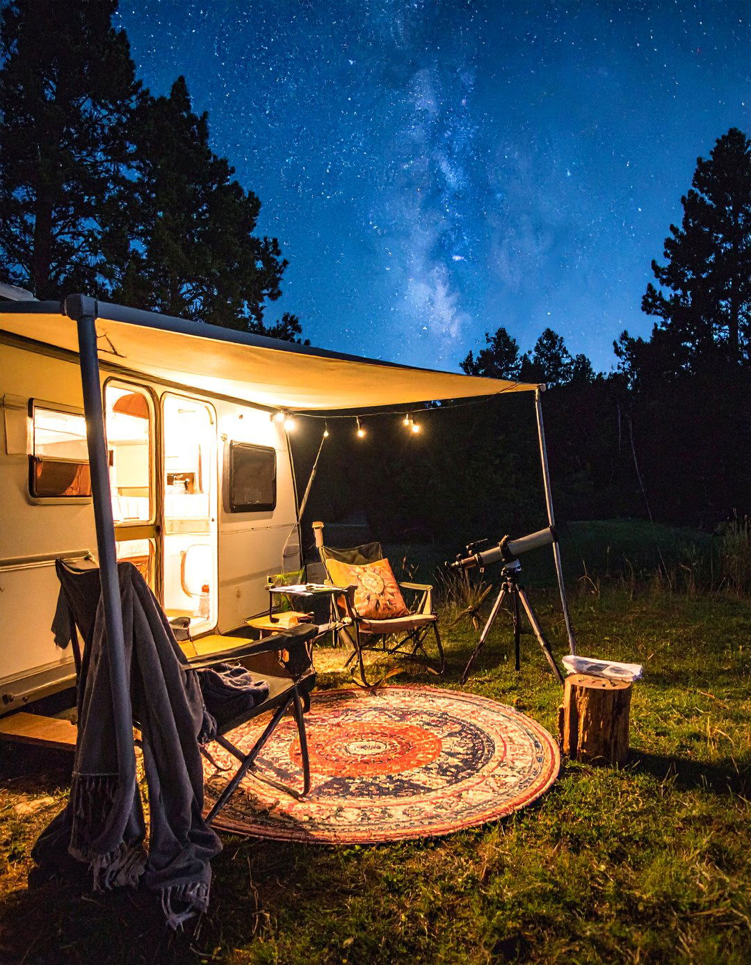 Stargazing Observatory - 30 RV Campsite Decorating Ideas for a Cozy Outdoor Retreat