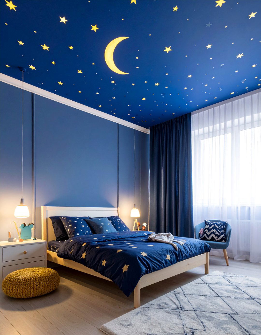 Starry Night Sky Ceiling - 25 Princess Room Ideas for a Dreamy Kids Room