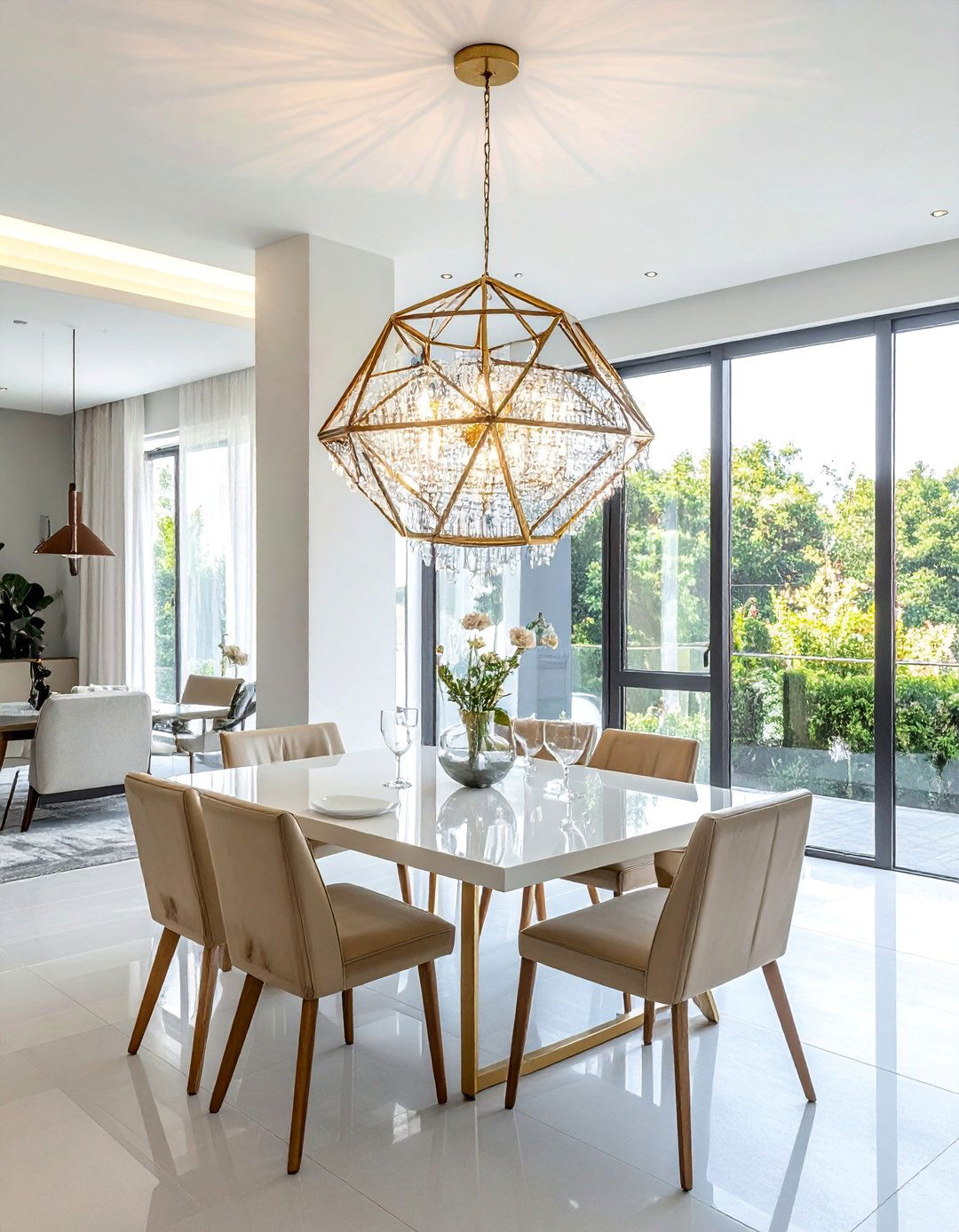 Statement Chandelier Centerpieces - 40 Dining Room Decor Ideas to Elevate Your Meals