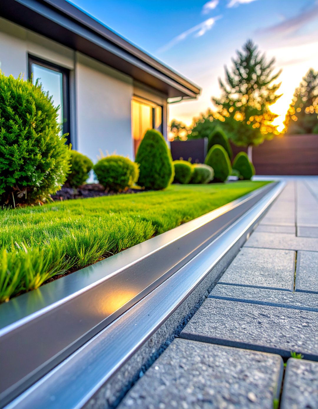 Steel Strip Edging - 30 Driveway Edging Ideas to Enhance Your Curb Appeal
