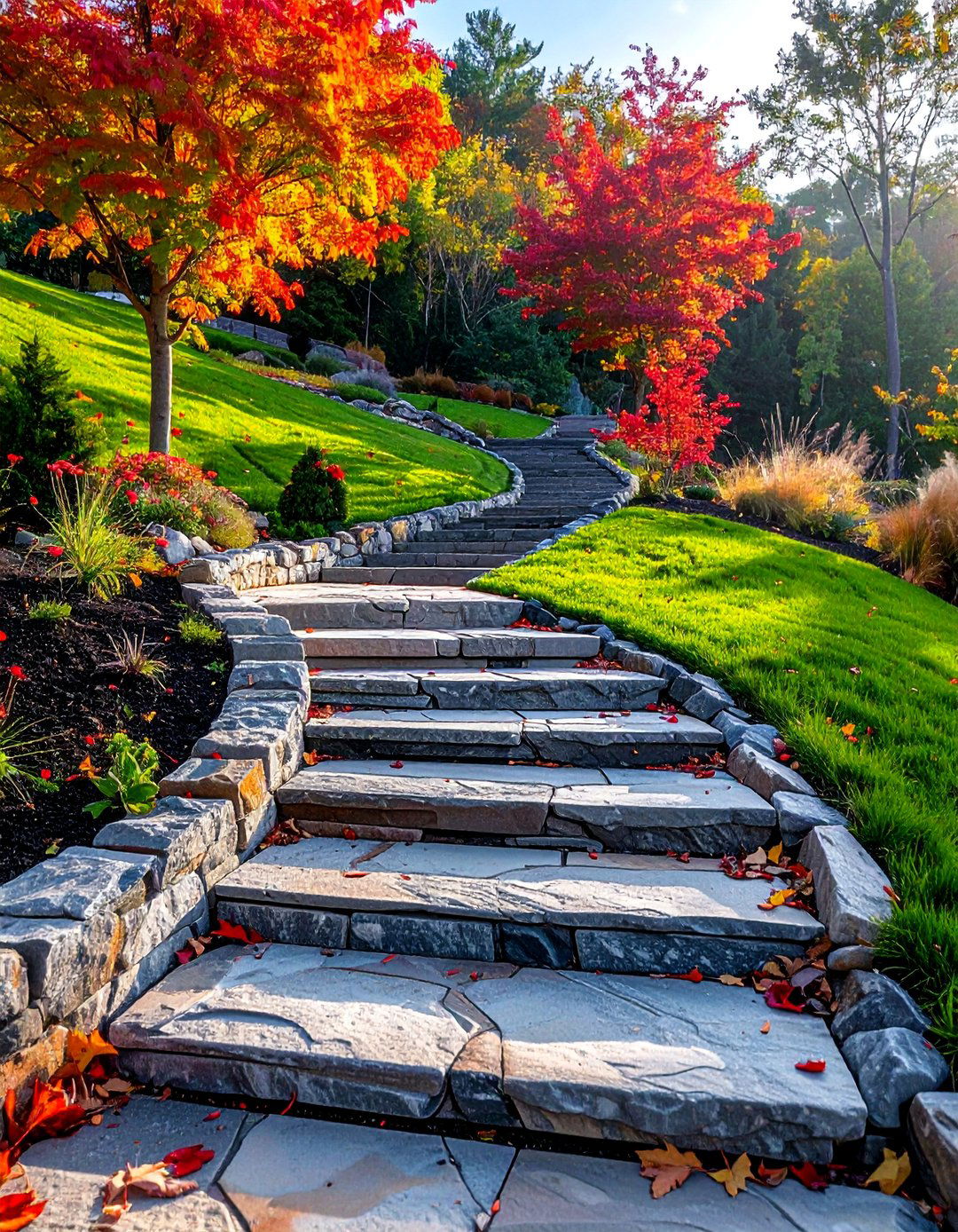 Stepped Stone Borders - 30 Driveway Edging Ideas to Enhance Your Curb Appeal