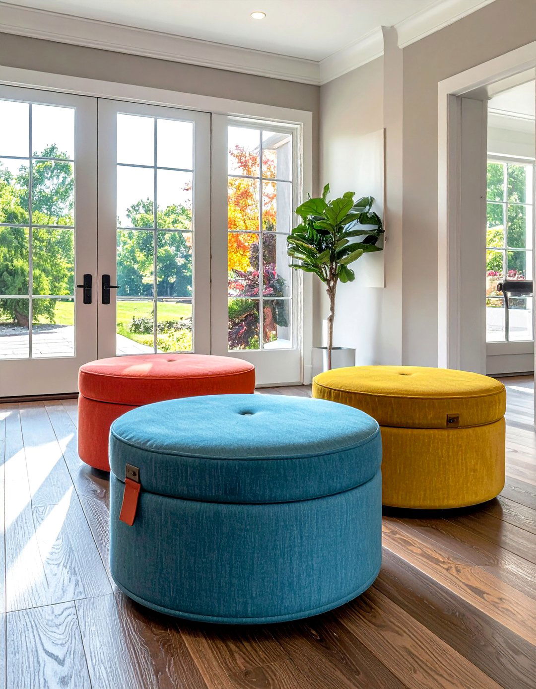 Storage Ottoman Function - 50 Foyer Decor Ideas to Make a Grand First Impression