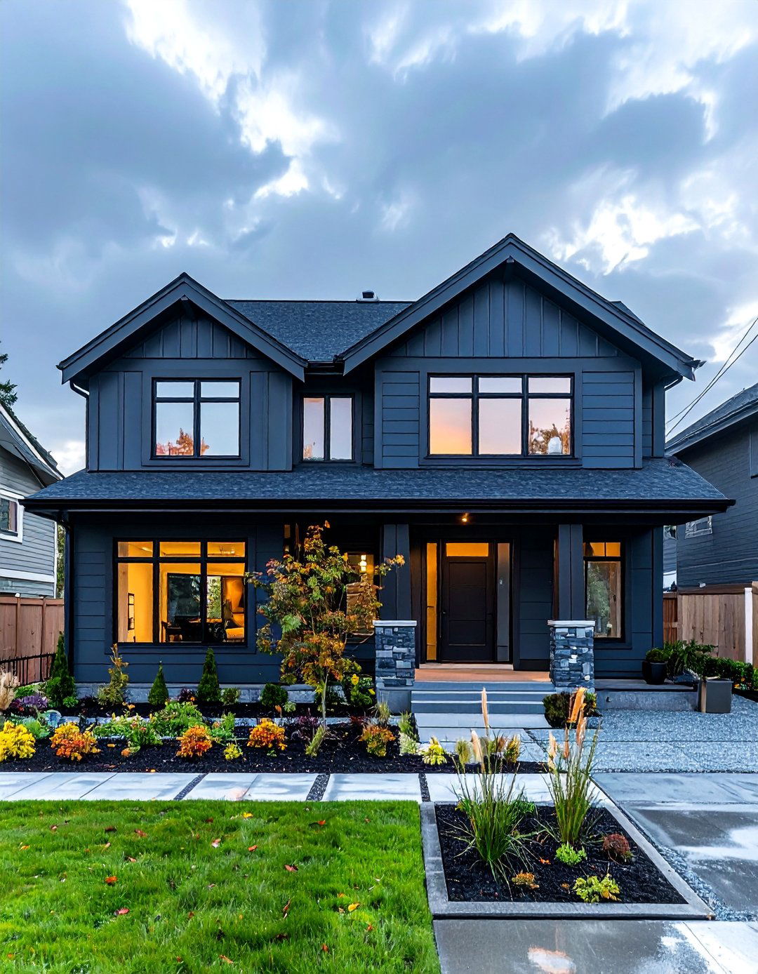 Stormy Gray for a Dramatic Effect - 40 Gray Exterior House Paint Ideas for Modern Homes