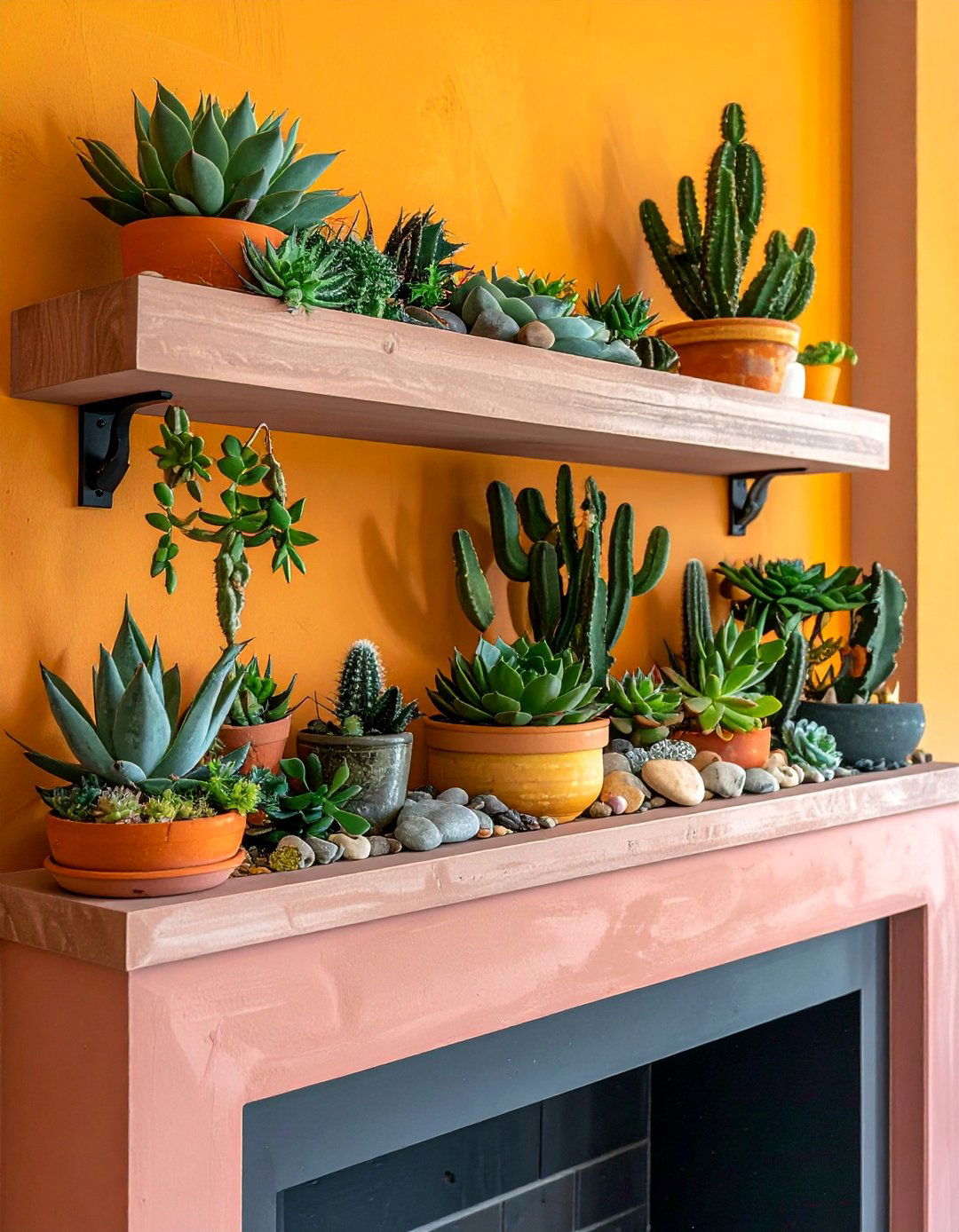 Succulent Garden Paradise - 40 Stylish Mantel Decor Ideas for Every Season