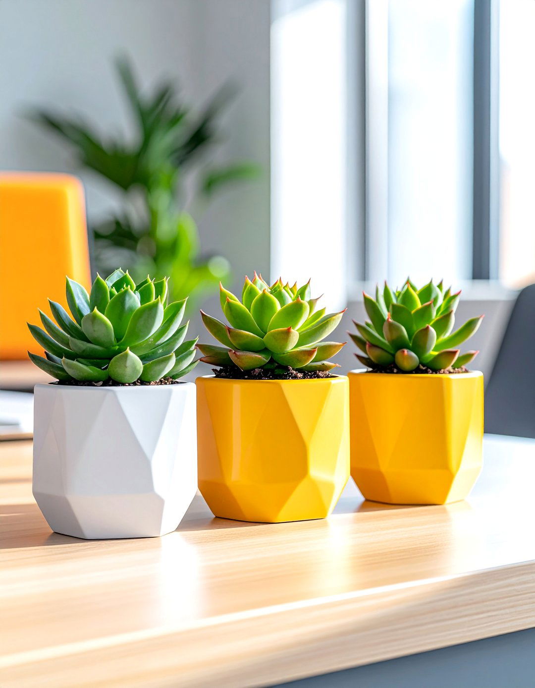 Succulents and Small Plants - 30 Cubicle Decor Ideas to Personalize Your Workspace