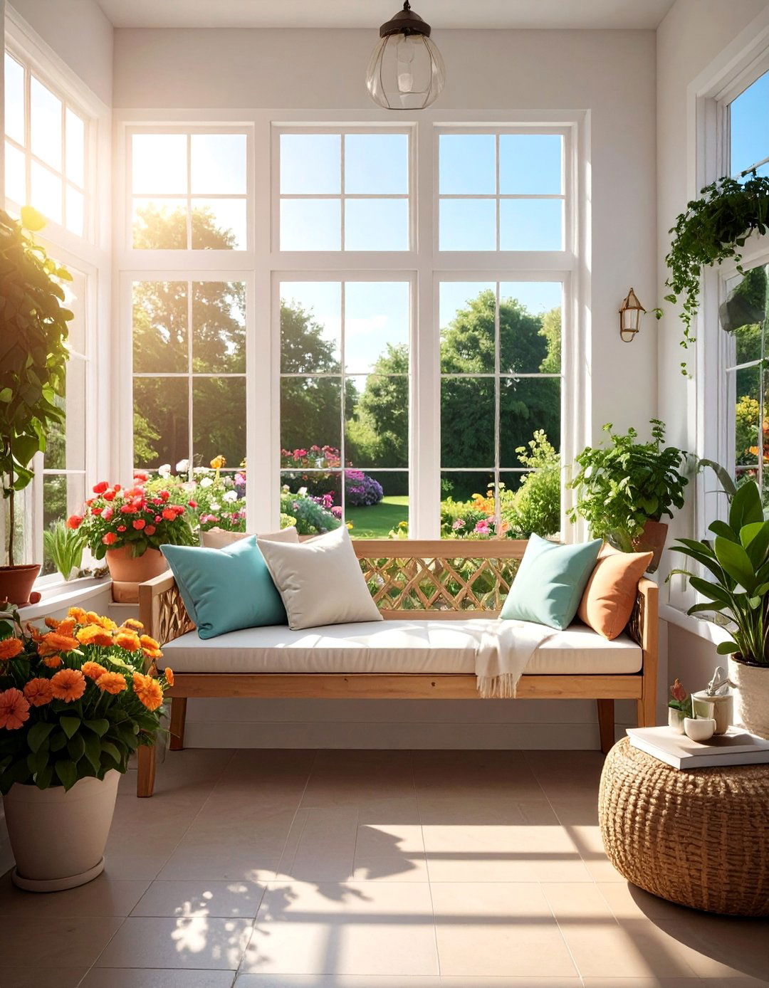Sunroom Relaxation Bench - 40 Window Seat Ideas for a Cozy and Functional Space