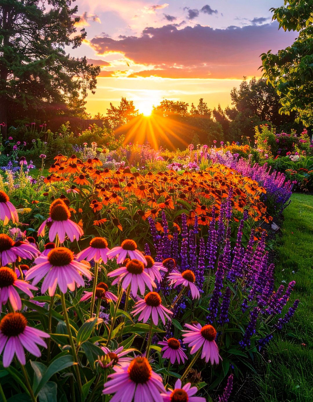 Sunset Inspired Pinks Oranges and Purples Garden Colour Scheme - 30 Garden Colour Schemes to Brighten Your Outdoor Space