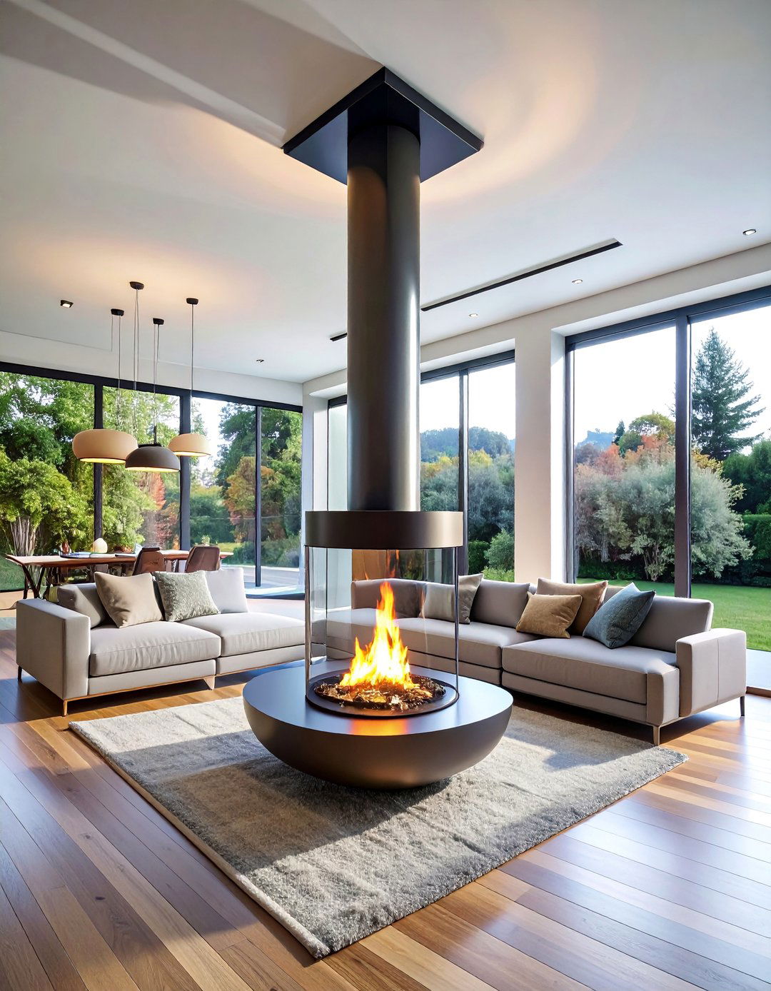 Suspended Hanging Fireplace Designs - 20 Scandinavian Fireplace Ideas for Cozy Warmth