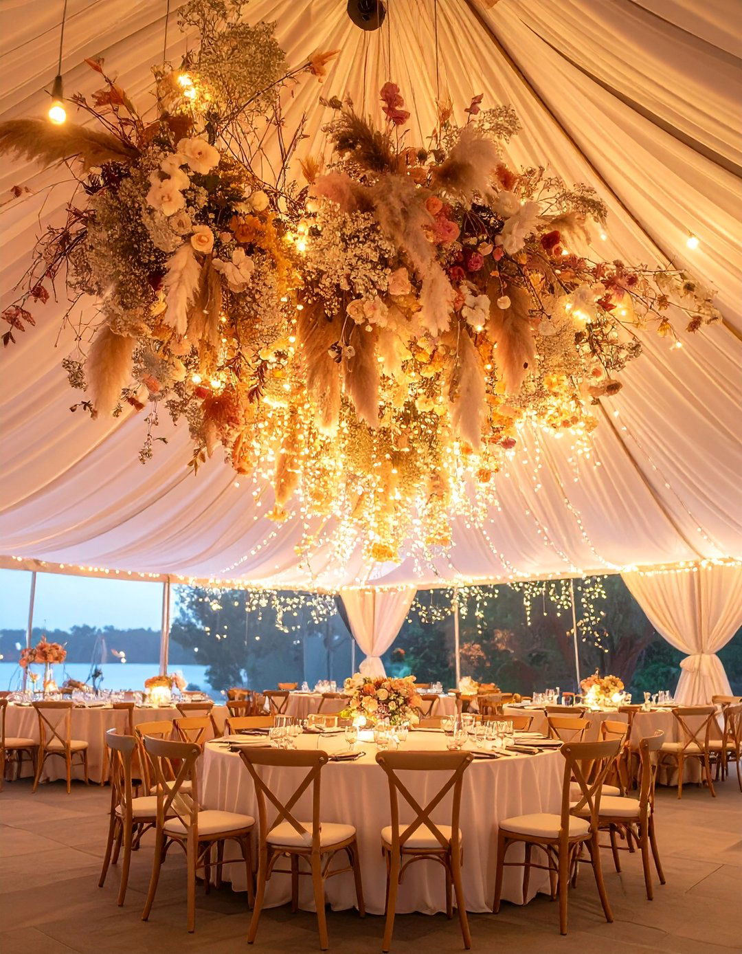 Suspended Installation Displays - 30 Wedding Table Decoration Ideas for a Dreamy Setup