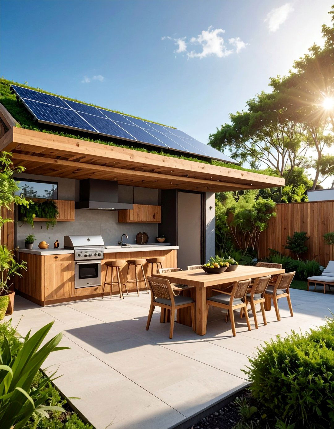 Sustainable Eco Friendly Designs - 25 Covered Outdoor Kitchen Ideas for Year-Round Cooking