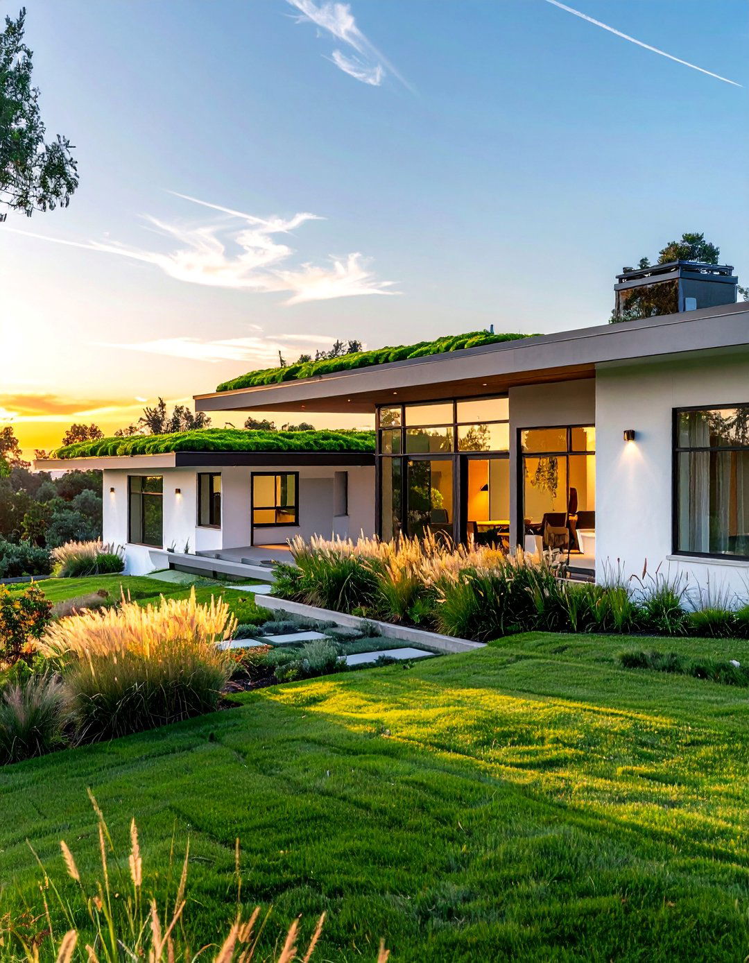 Sustainable Green Roof System - 35 Modern House Exterior Design Ideas for a Sleek Look