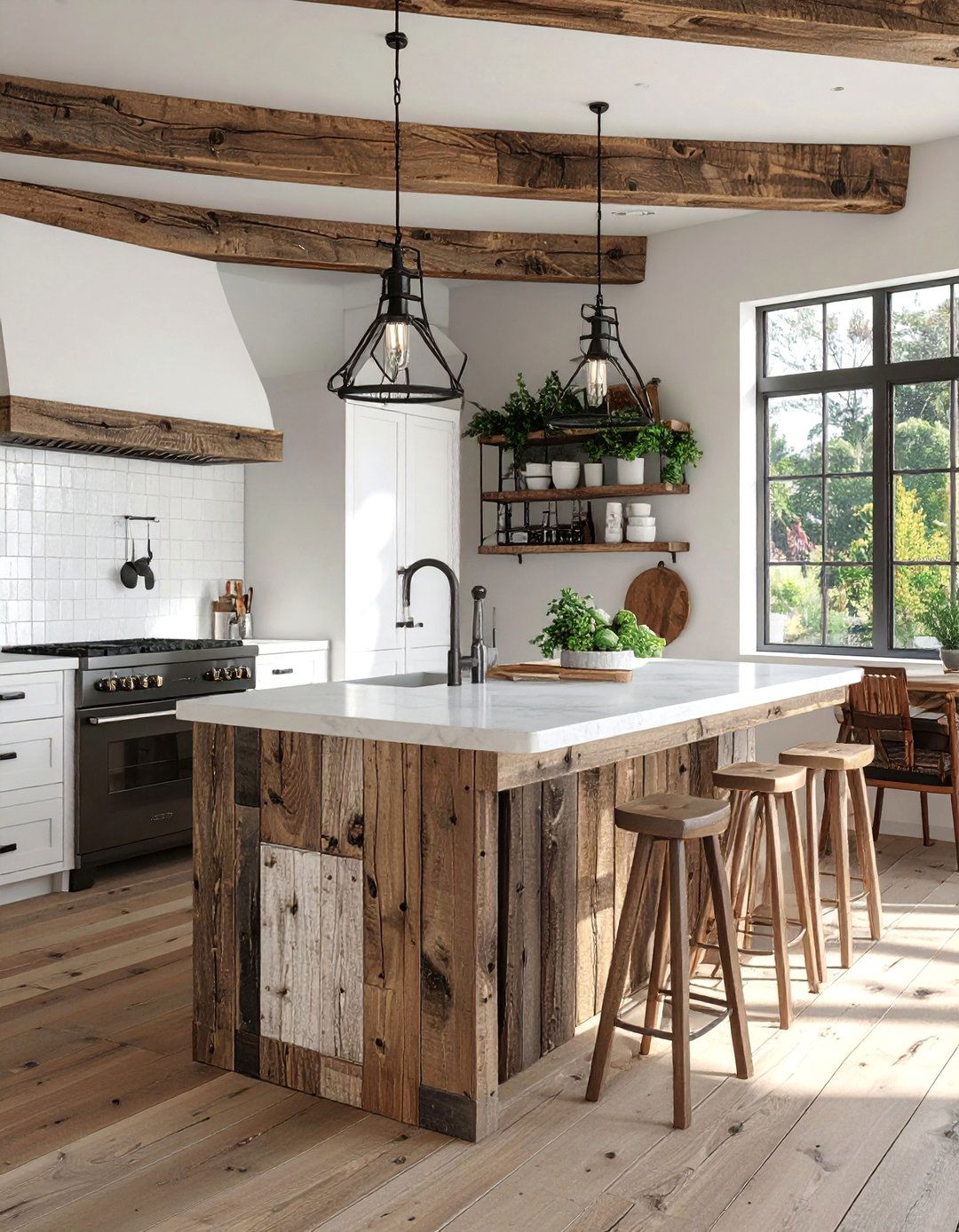 Sustainable Reclaimed Materials - 40 Kitchen Island Ideas for Spacious Kitchens