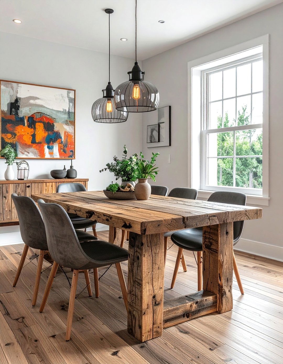 Sustainable Reclaimed Wood Tables - 40 Dining Room Decor Ideas to Elevate Your Meals