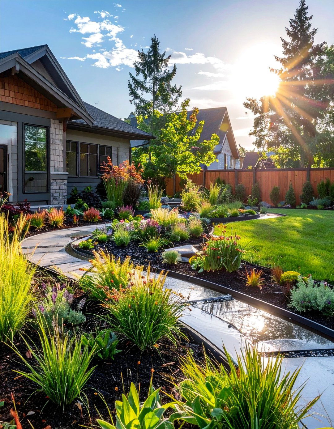 Sustainable Stormwater Management - 40 Front Yard Landscaping Ideas to Boost Curb Appeal