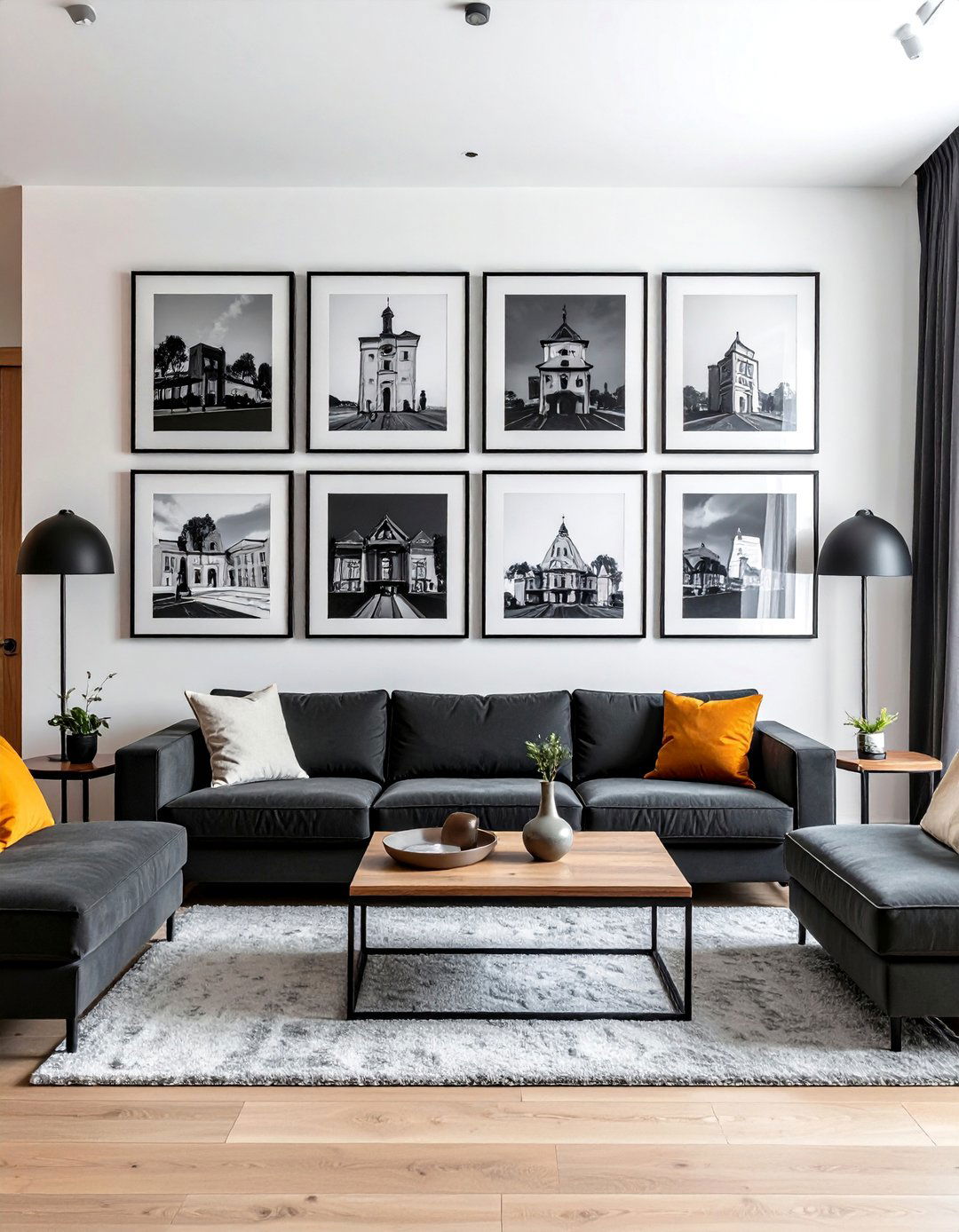 Symmetrical Grid Gallery Wall - 40 Gallery Wall Ideas to Showcase Your Style