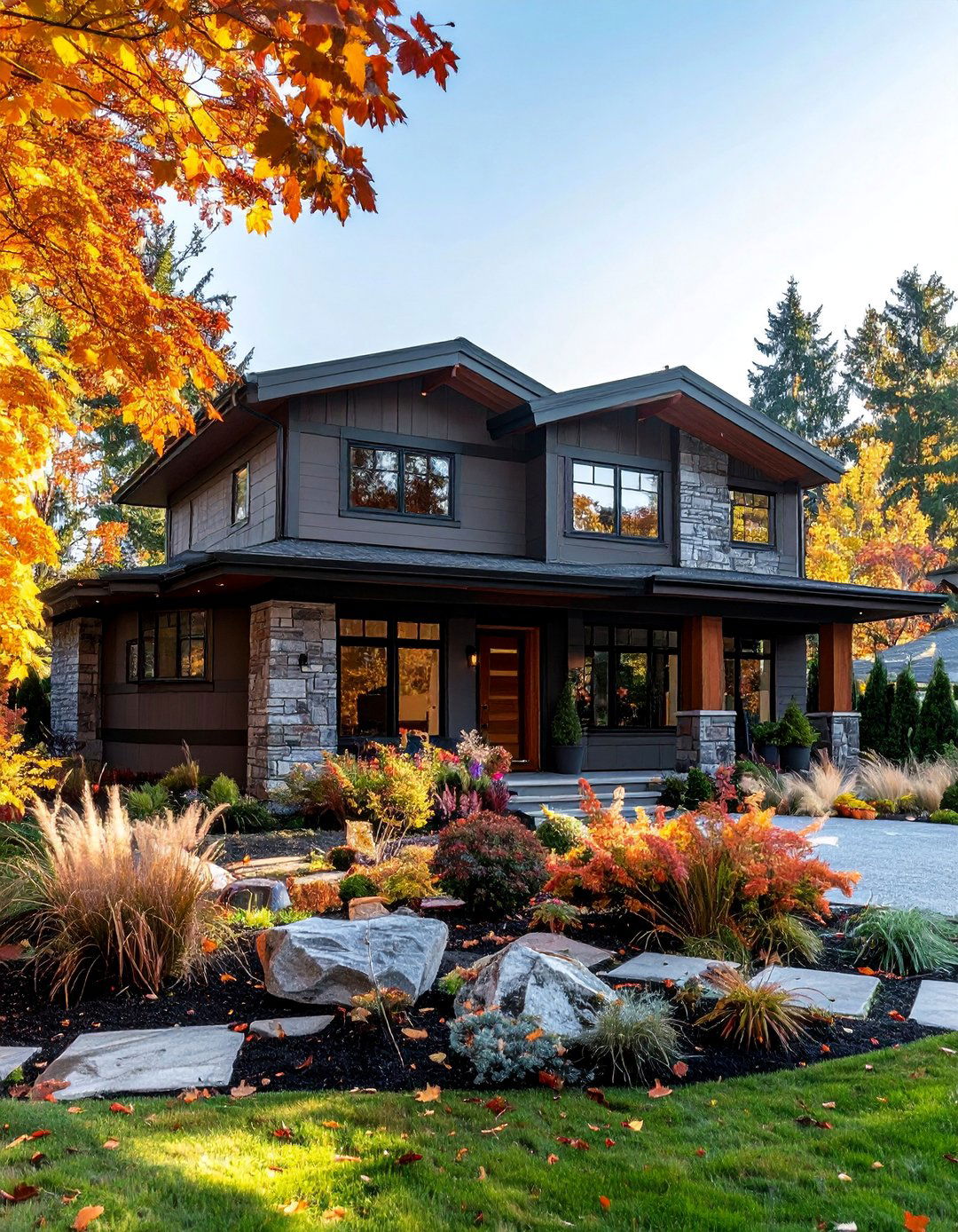 Taupe Gray for a Warm Earthy Feel - 40 Gray Exterior House Paint Ideas for Modern Homes