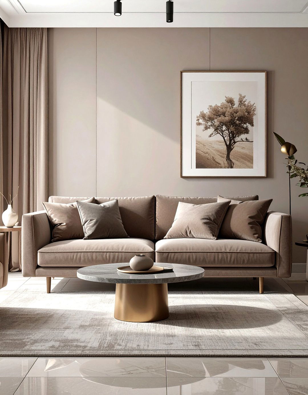 Taupe Monochromatic Living Room - 25 Monochromatic Living Room Ideas for a Cohesive Look