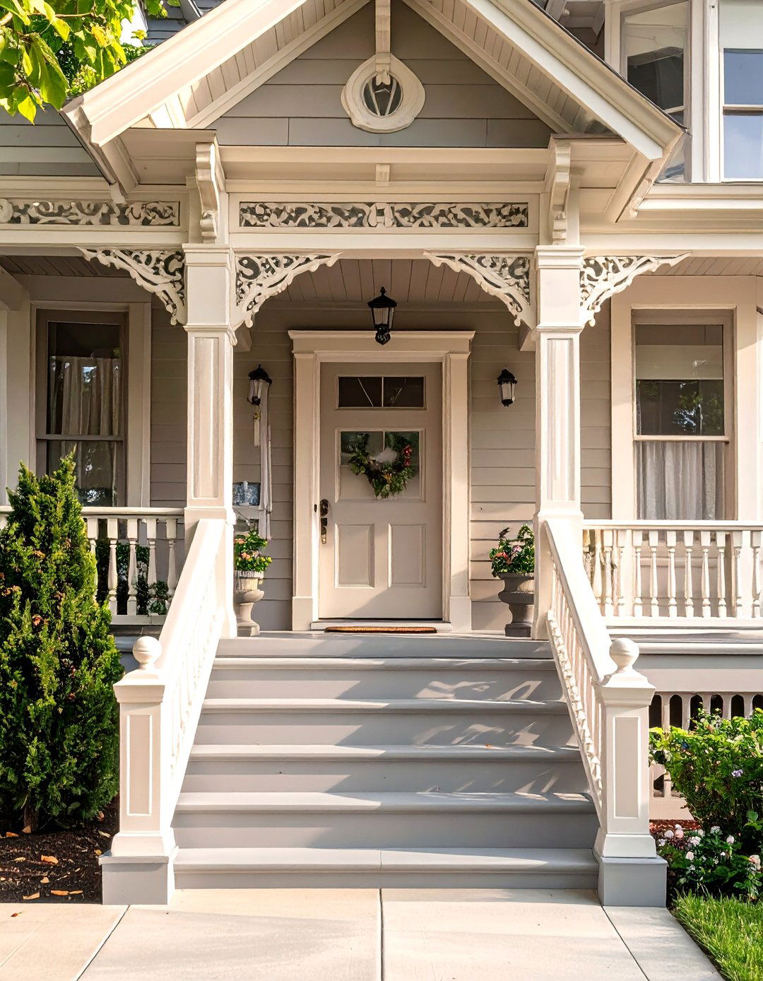 Taupe White and Light Gray Three Color Scheme - 25 Exterior Taupe House Color Combinations for a Timeless Look