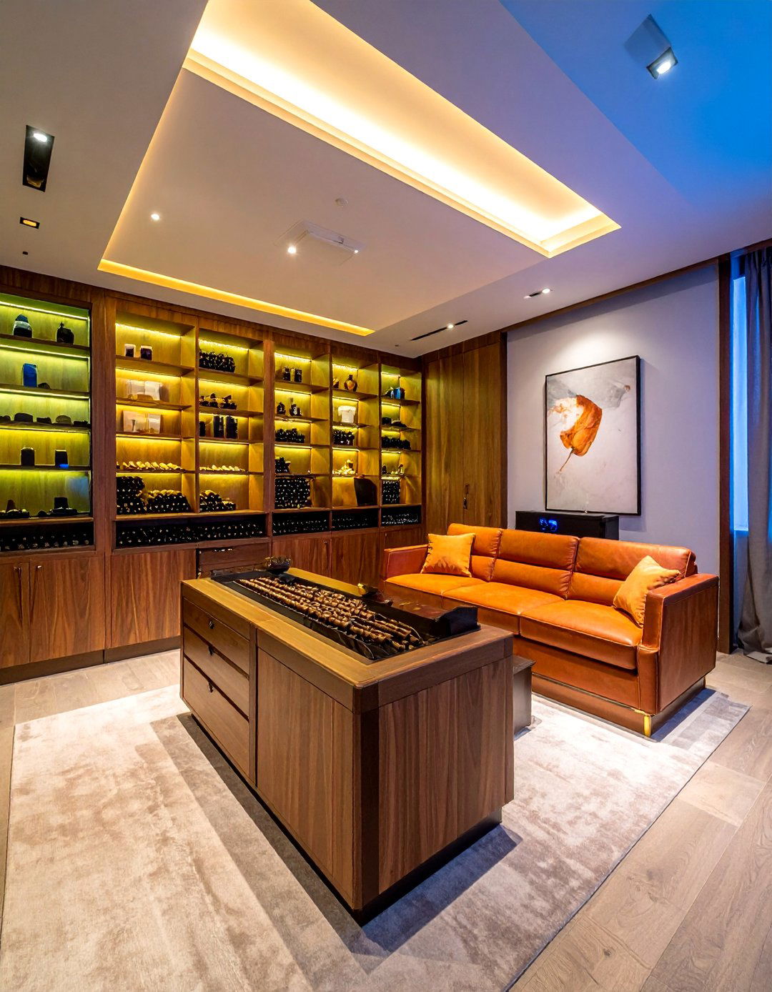 Technology Enhanced Smart Room - 20 Cigar Room Ideas for a Luxurious Smoking Lounge