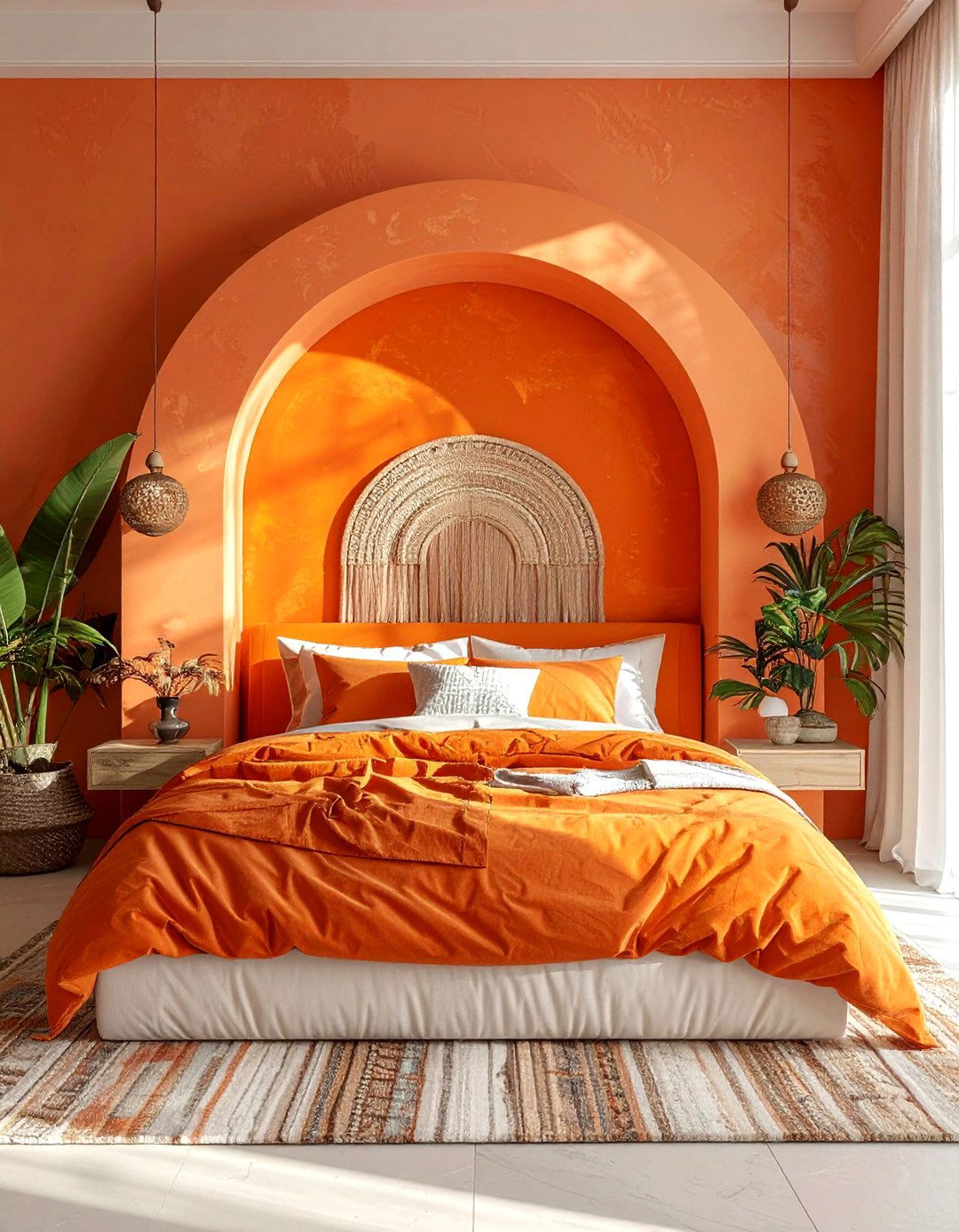 Terracotta Colored Painted Arch - 30 Orange Room Ideas to Brighten Your Home