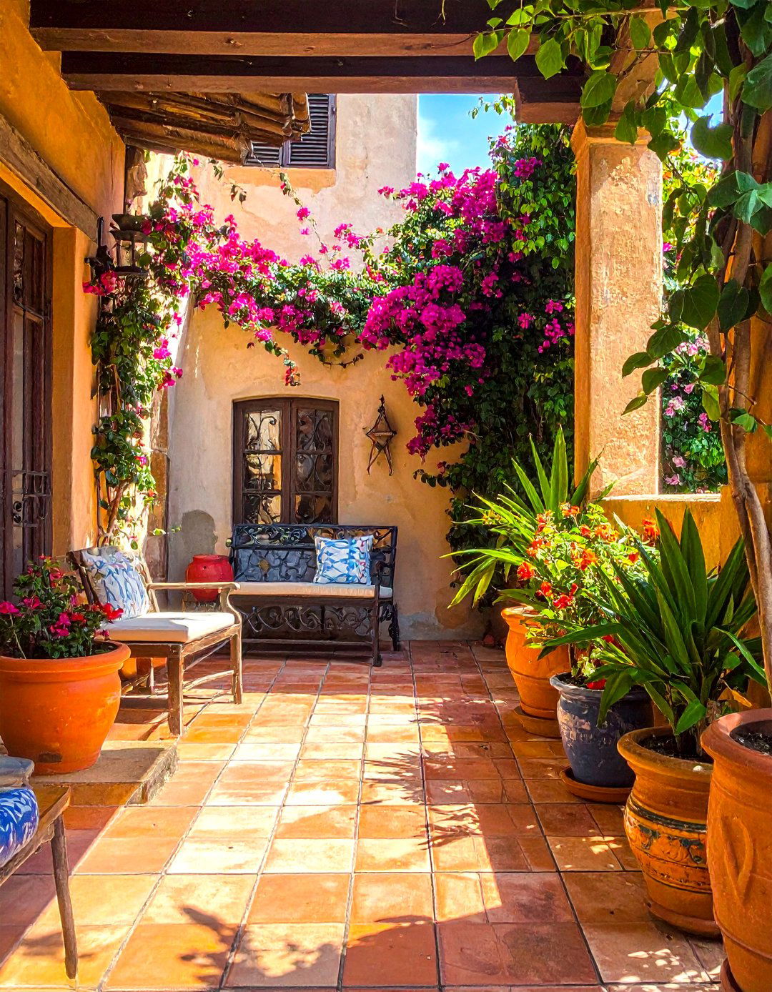 Terracotta Patio Tiles for a Rustic Vibe - 30 Patio Tile Ideas for a Stylish Outdoor Space