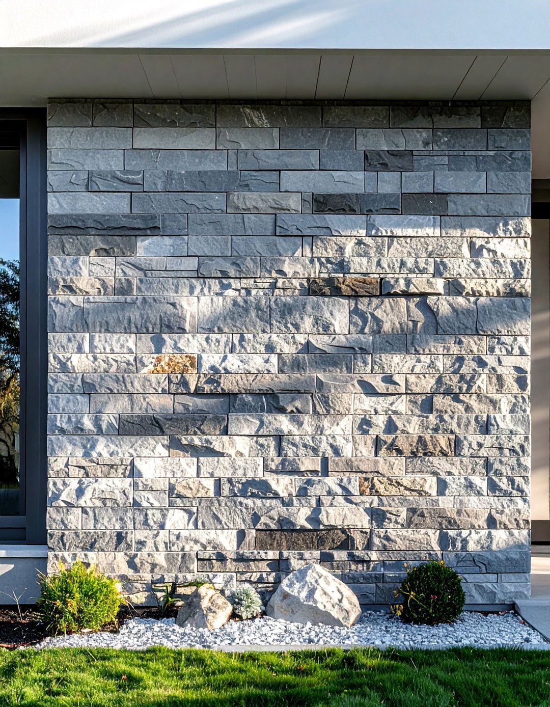 Textured Gray Brick Exterior Wall - 30 Gray Brick Exterior Home Ideas for Modern Elegance