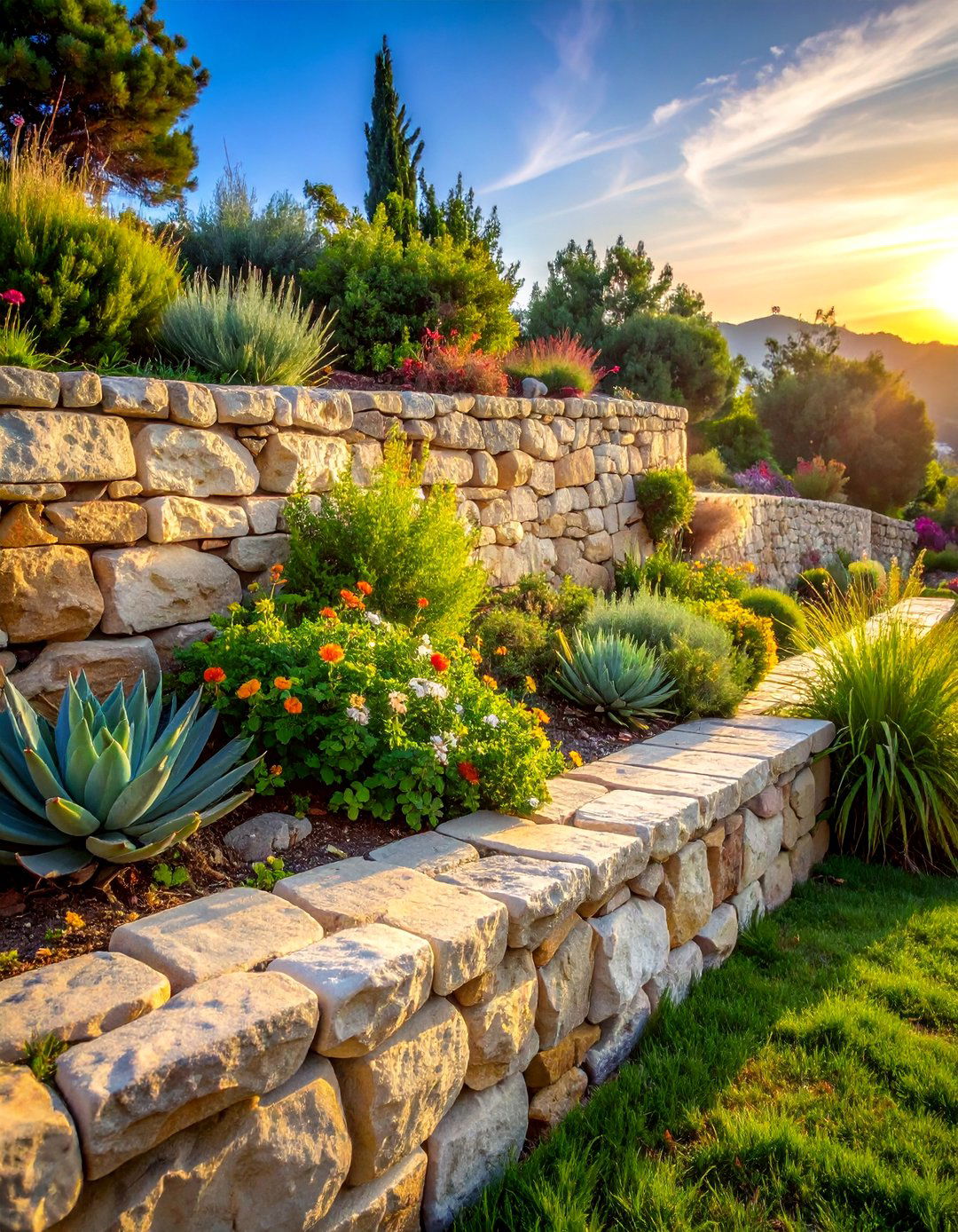 The Abundant Use of Natural Stone - 30 Greek Garden Ideas for a Mediterranean Oasis