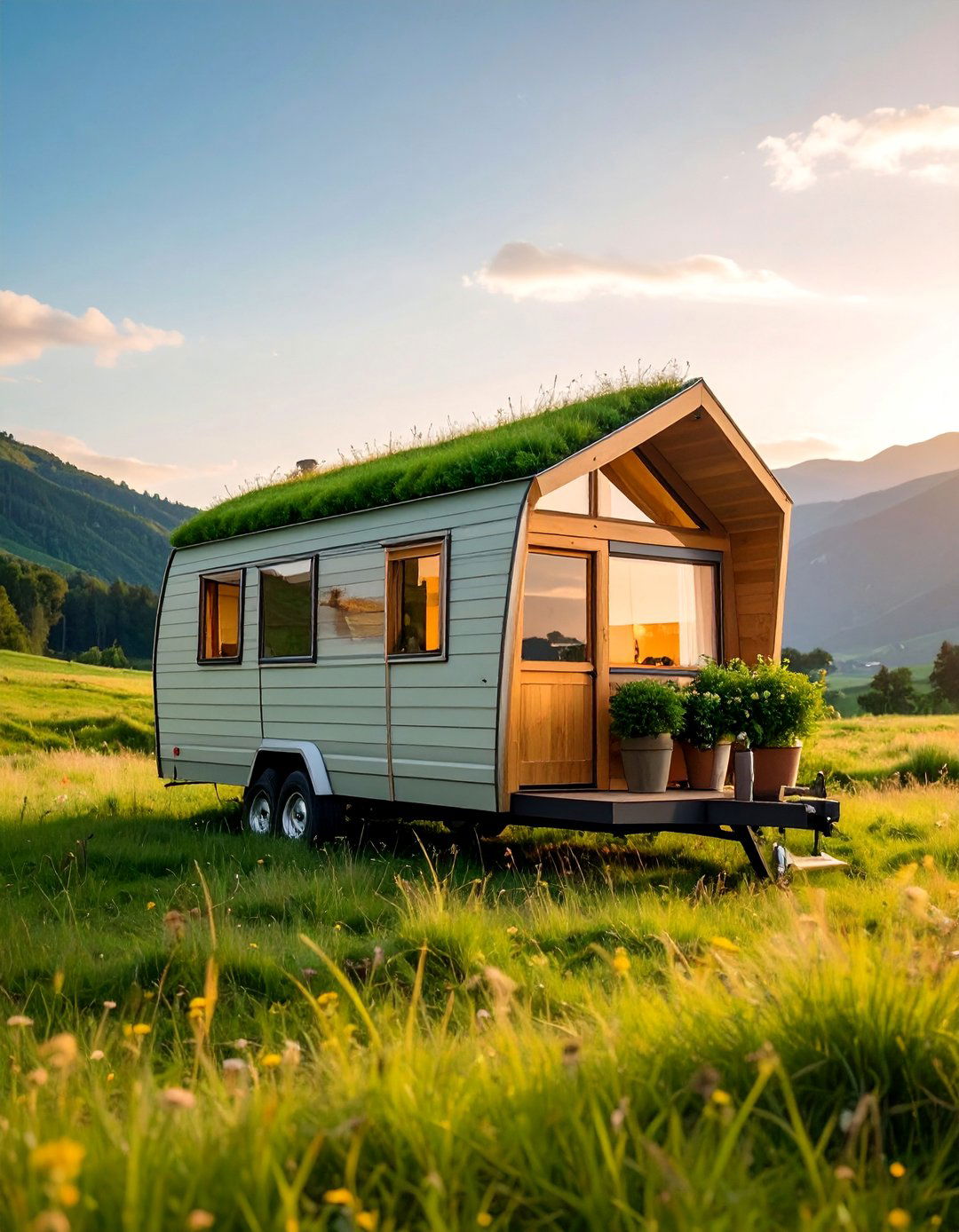 Tiny House With a Lightweight Sedum Green Roof - 20 Houses With Green Roofs for Sustainable Living