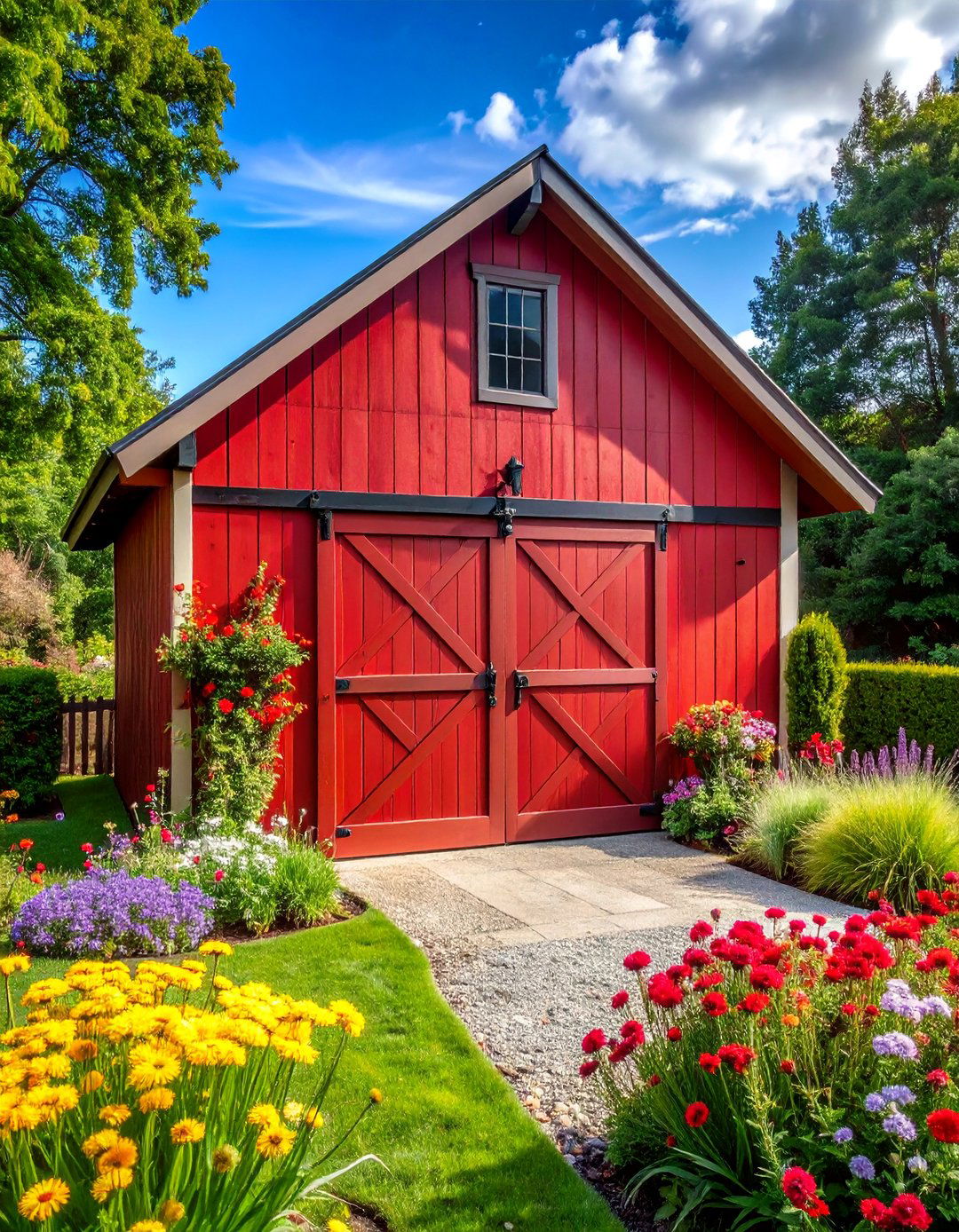 Tool Sheds with Barn Style Doors - 30 Rustic Landscaping Ideas to Transform Your Outdoor Space