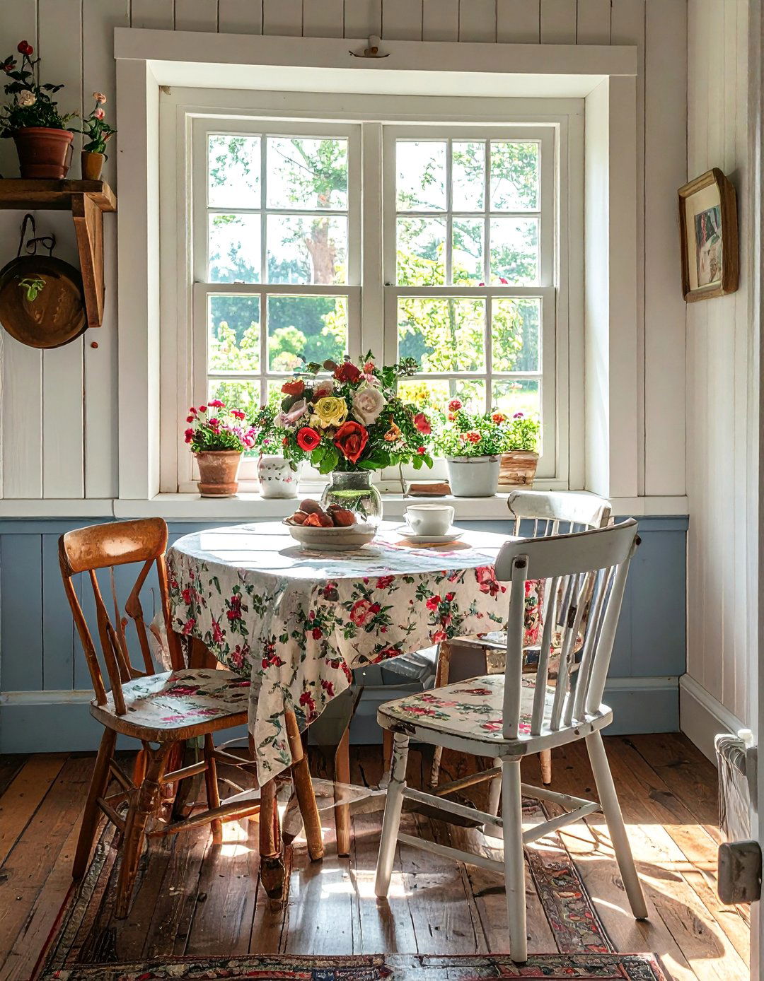 Traditional Cottage Charm - 25 Corner Breakfast Nook Ideas for a Charming Dining Spot