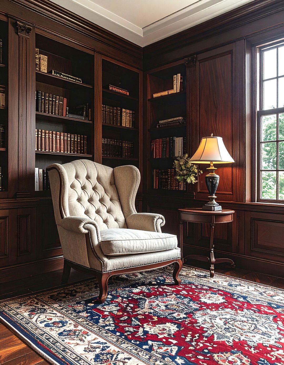 Traditional English Library Nook - 15 Cozy Snug Room Ideas for Relaxing at Home