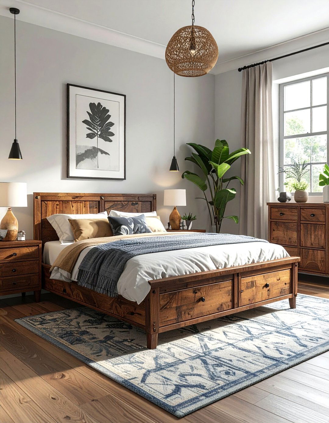 Transitional Bedroom Incorporating Vintage or Antique Pieces - 30 Transitional Bedroom Ideas for a Timeless Look
