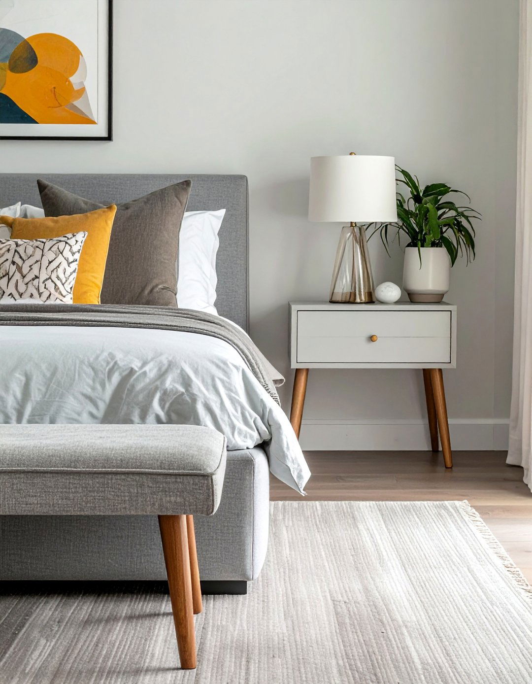 Transitional Bedroom with Unadorned Furniture Legs - 30 Transitional Bedroom Ideas for a Timeless Look