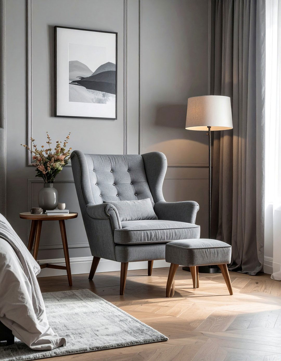 Transitional Bedroom with a Comfortable Seating Area - 30 Transitional Bedroom Ideas for a Timeless Look