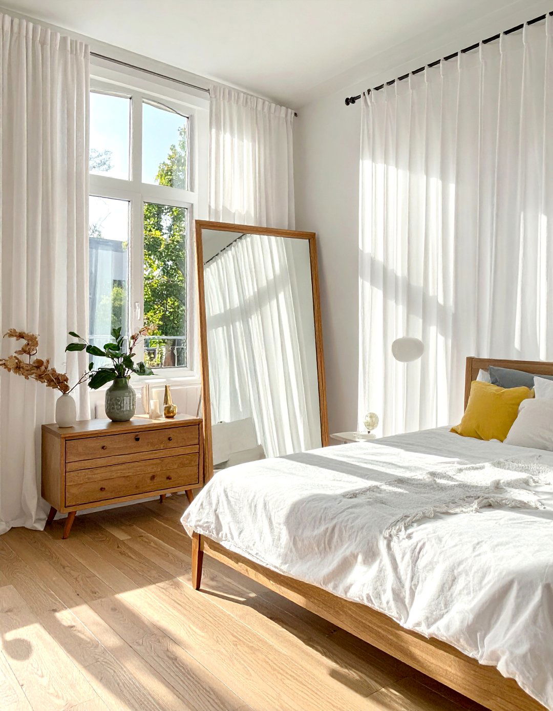 Transitional Bedroom with a Focus on Natural Light - 30 Transitional Bedroom Ideas for a Timeless Look