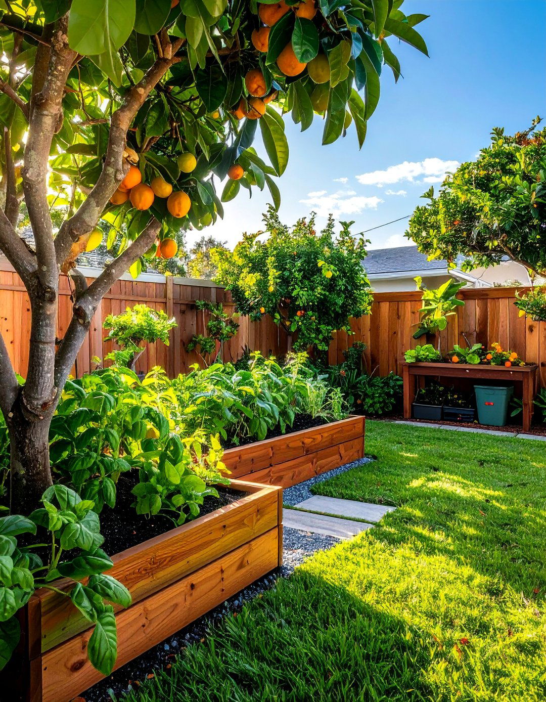 Tropical Herb and Edible Garden Oasis - 30 Florida Backyard Ideas for a Tropical Oasis