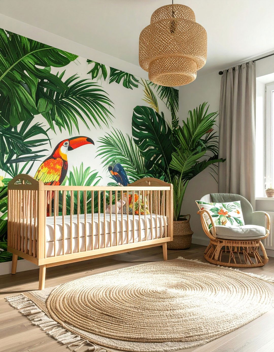 Tropical Rainforest Themed Nursery - 20 Nature Themed Nursery Ideas for a Serene Space