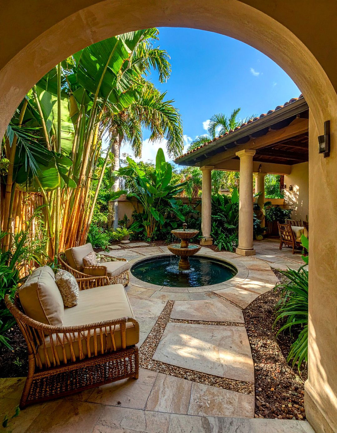 Tropical Secret Garden Hideaway - 30 Florida Backyard Ideas for a Tropical Oasis