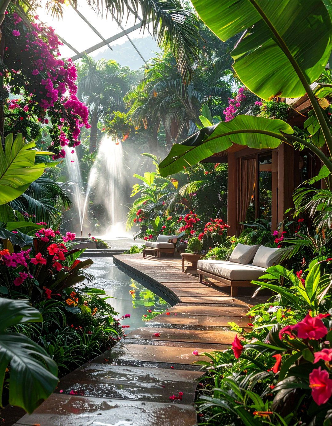 Tropical Secret Garden Paradise - 35 Secret Garden Ideas for a Hidden Outdoor Retreat