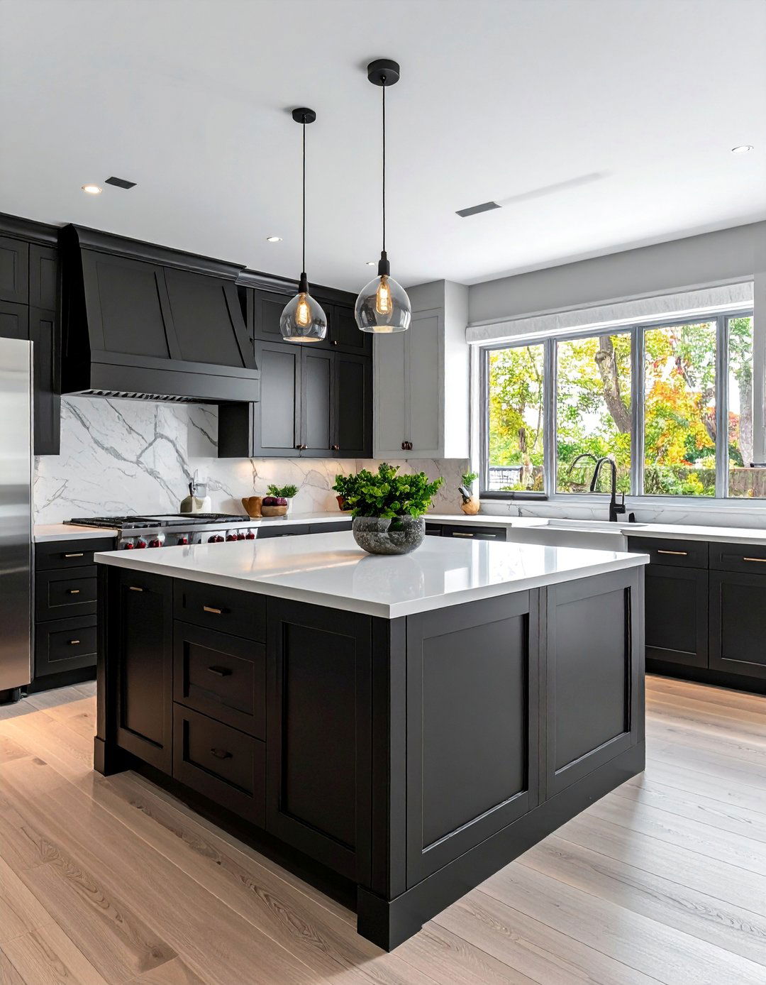 Two Tone Cabinet Contrast - 40 Kitchen Island Ideas for Spacious Kitchens