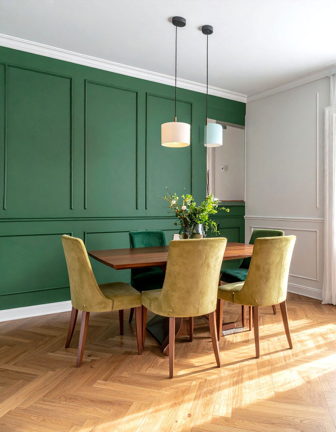 Two Tone Color Schemes - 25 Dining Room Wall Paneling Ideas to Elevate Your Space
