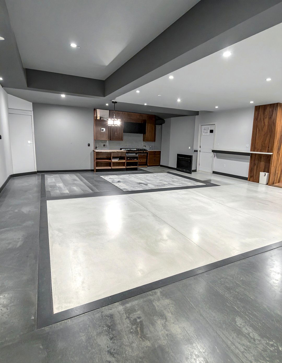 Two Tone Concrete Basement Floor - 20 Concrete Basement Floor Ideas for a Modern Look