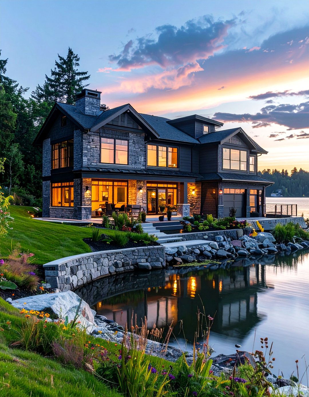 Two Tone Gray Brick Exterior Design - 30 Gray Brick Exterior Home Ideas for Modern Elegance