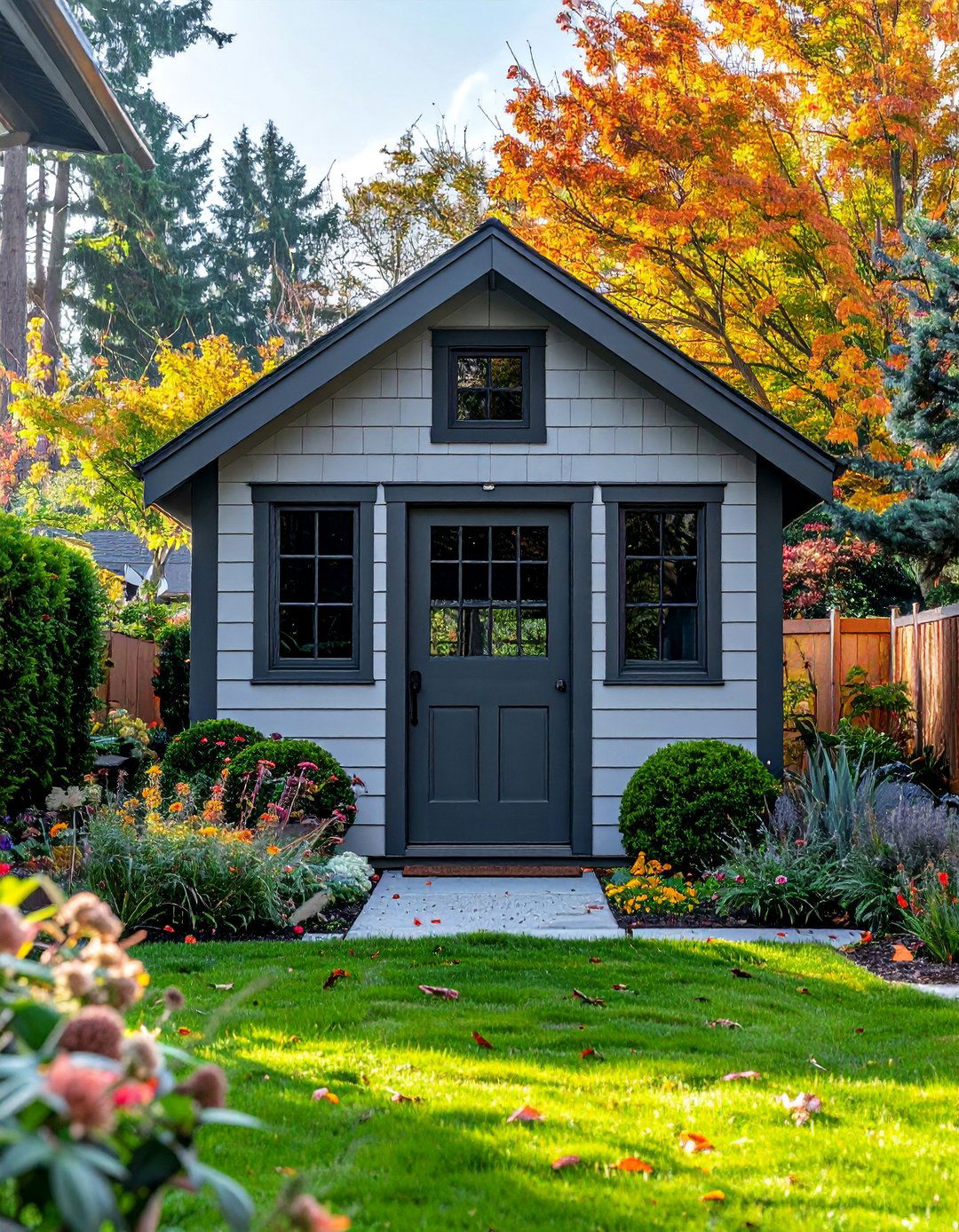 Two Tone Gray Shed Color - 20 Shed Color Ideas to Transform Your Outdoor Space