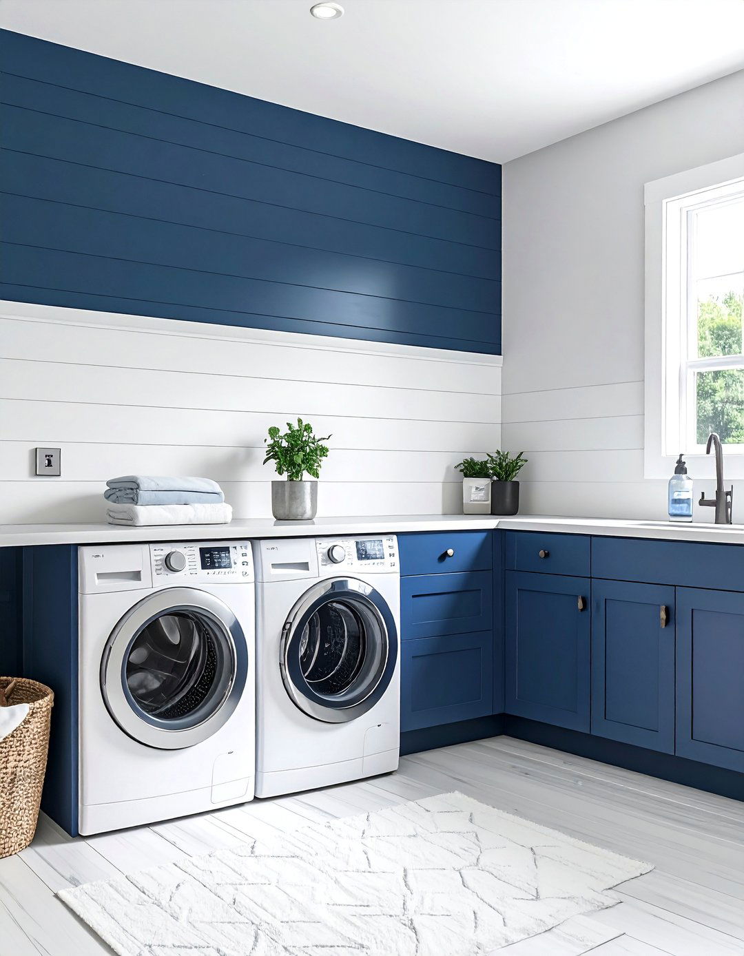 Two Tone Shiplap Laundry Room - 20 Shiplap Laundry Room Ideas for a Cozy Feel