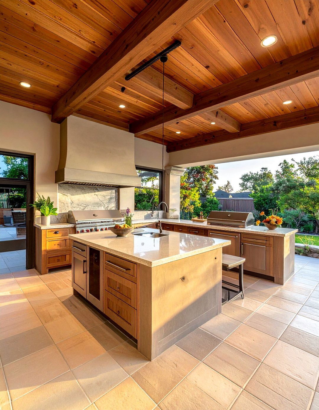 U Shaped Covered Kitchen Configurations - 25 Covered Outdoor Kitchen Ideas for Year-Round Cooking