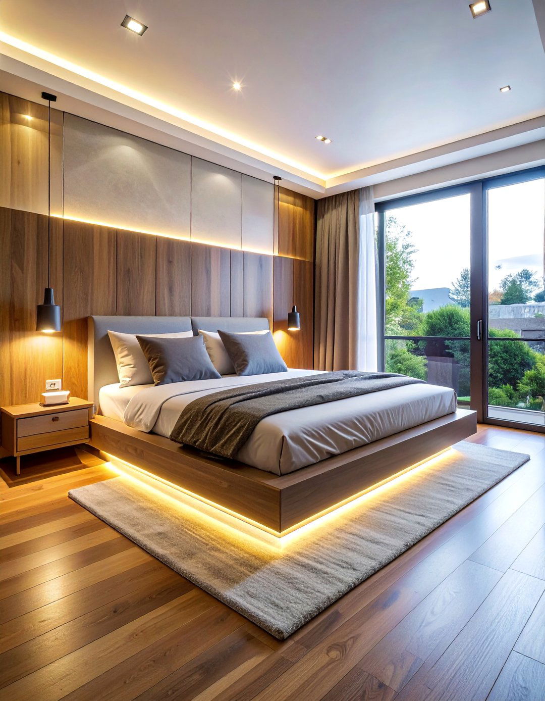 Under Bed LED Strip Lighting - 15 Bright Small Bedroom Lighting Ideas for Ambiance