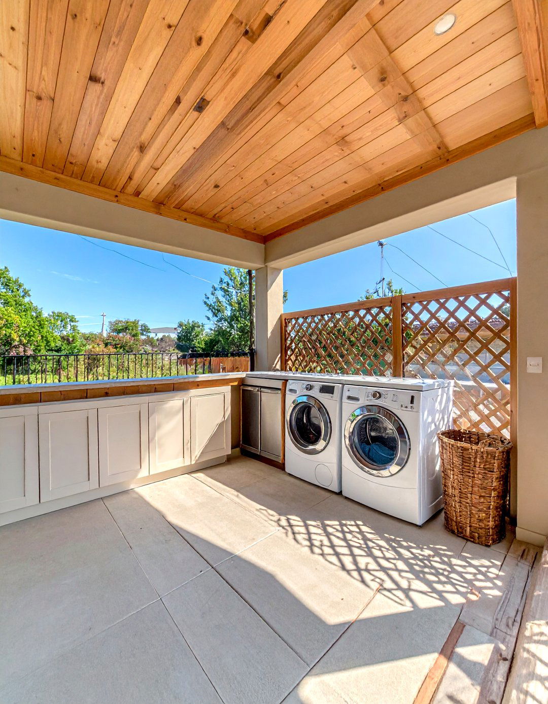 Under Deck Outdoor Laundry Area - 30 Outdoor Laundry Room Ideas for Functionality