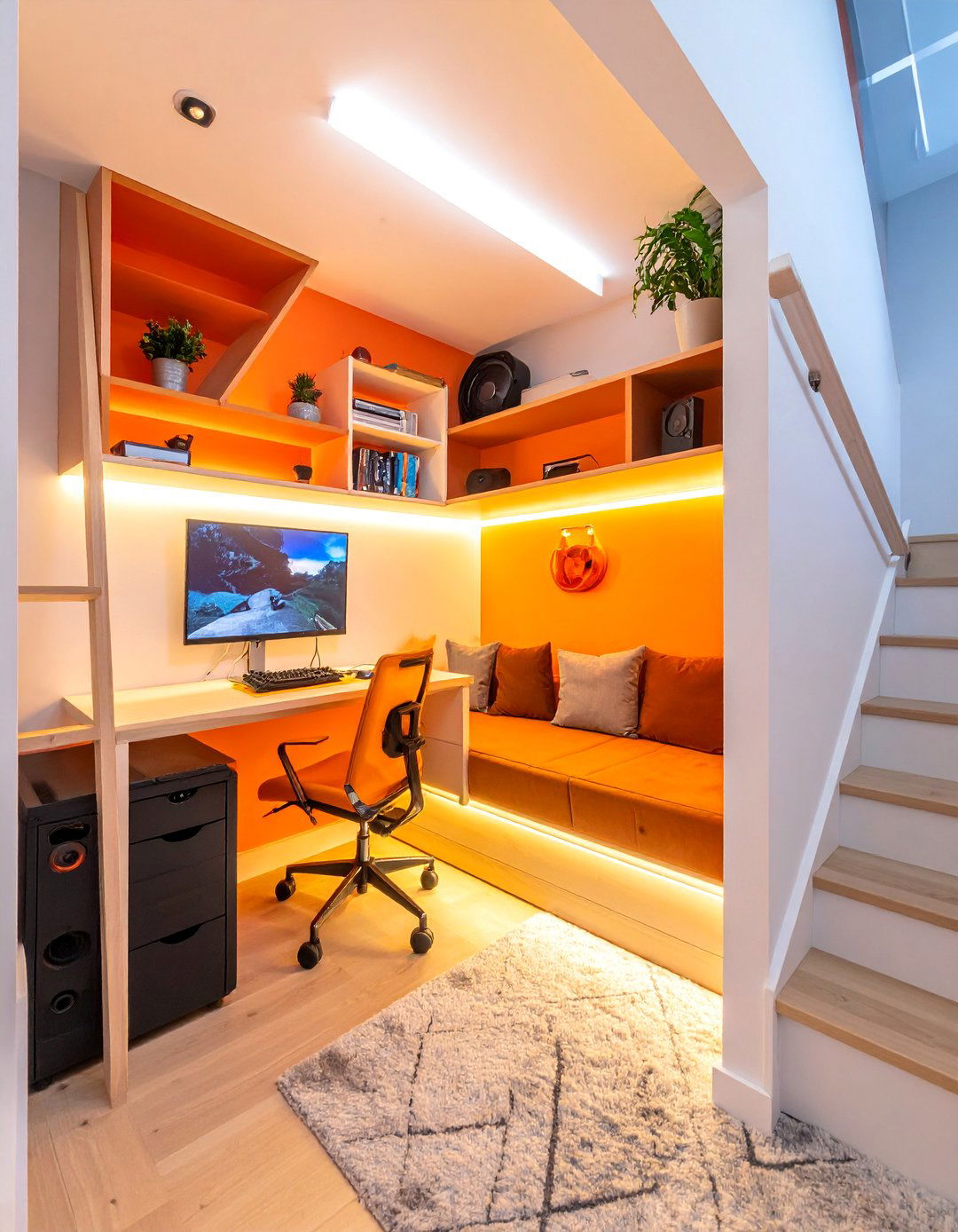 Under Stair Gaming Nook - 25 Small Game Room Ideas for Fun and Functionality