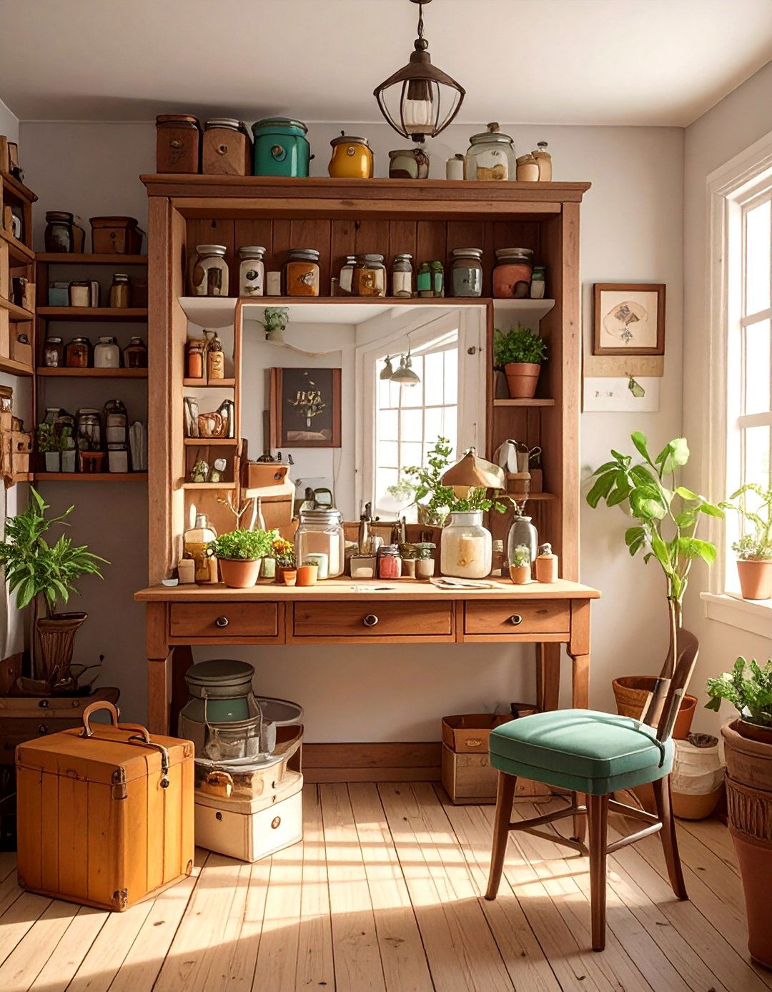 Upcycled Vintage Container Storage - 25 Craft Room Ideas for an Organized and Creative Space